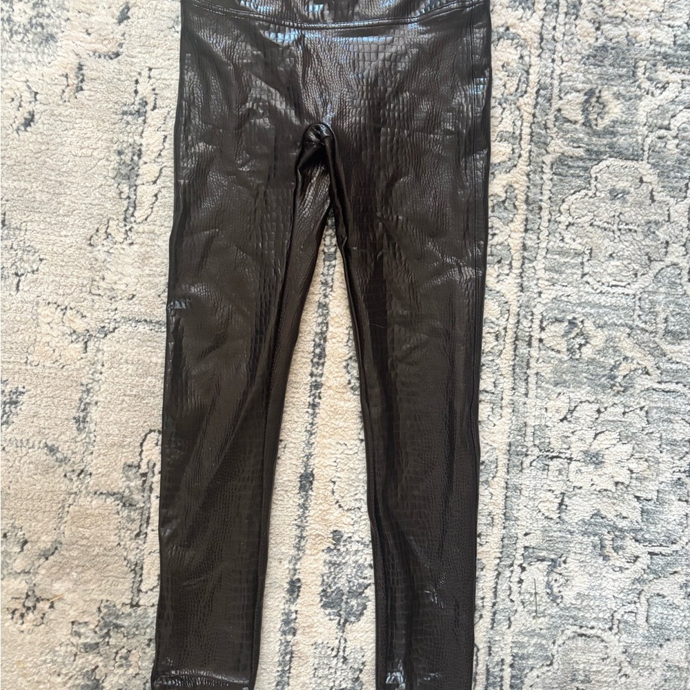 SPANX Shiny Black Leggings